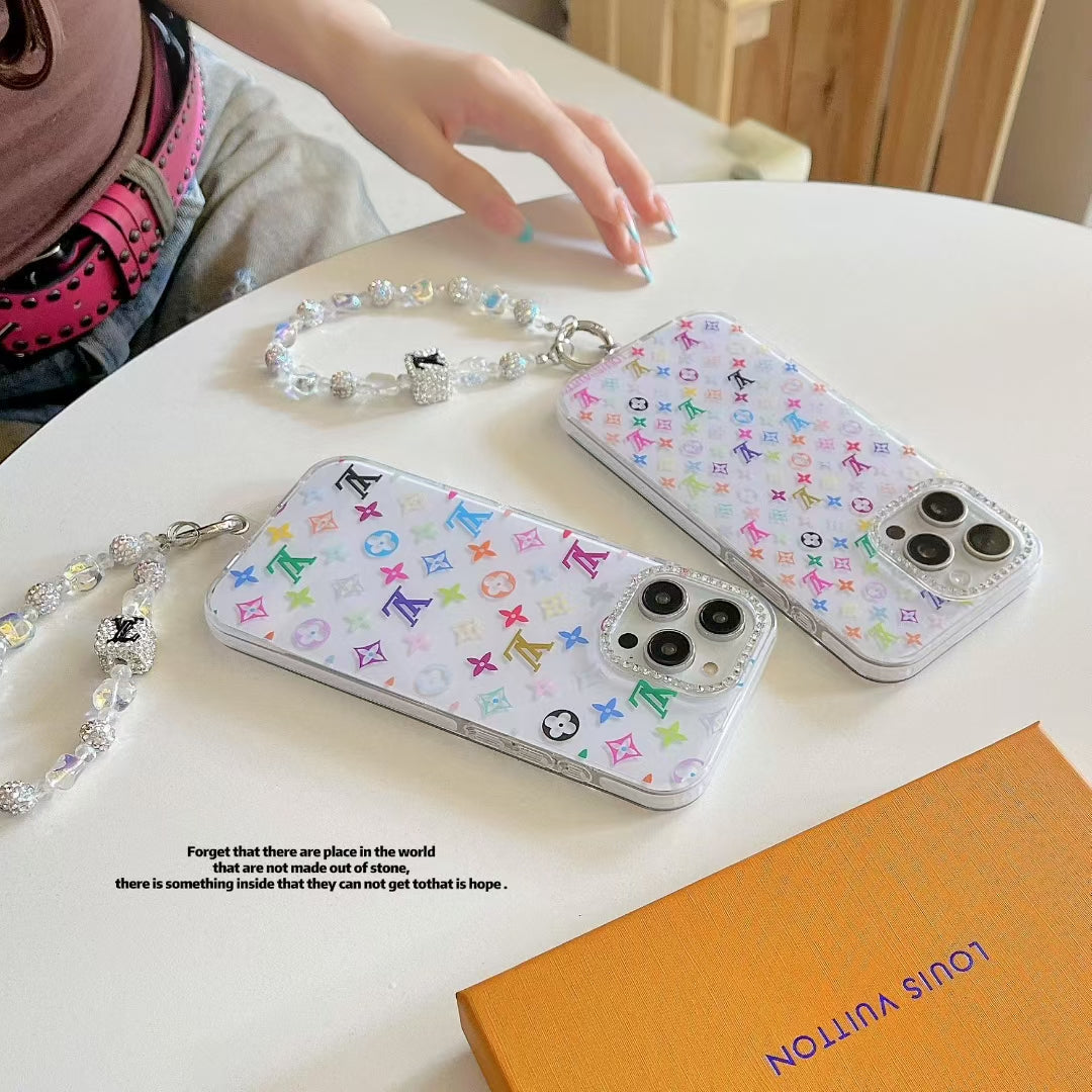 LV Monogram Multicolor iPhone Case with Bracelet