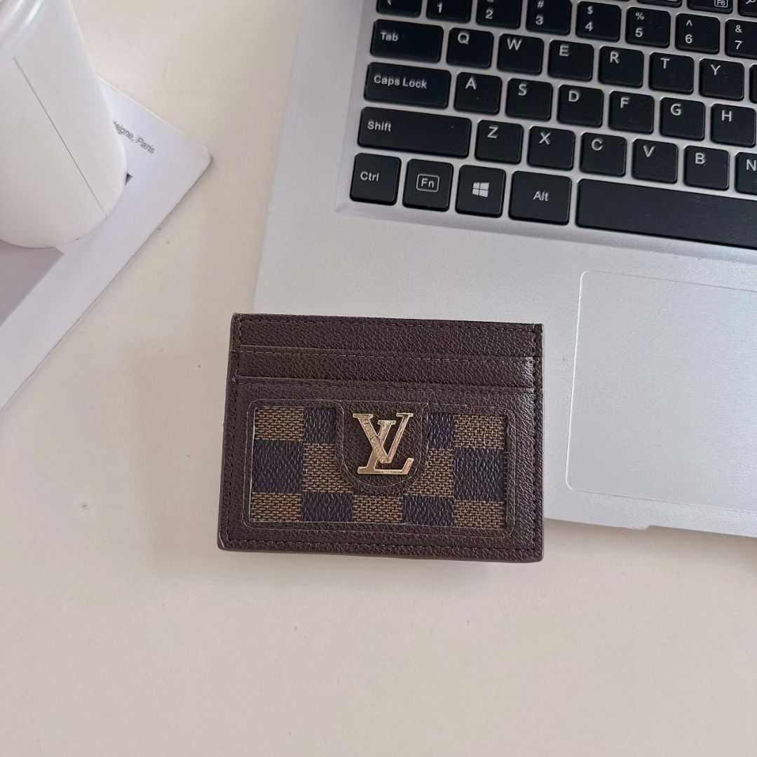 LV Leather Slim Wallet