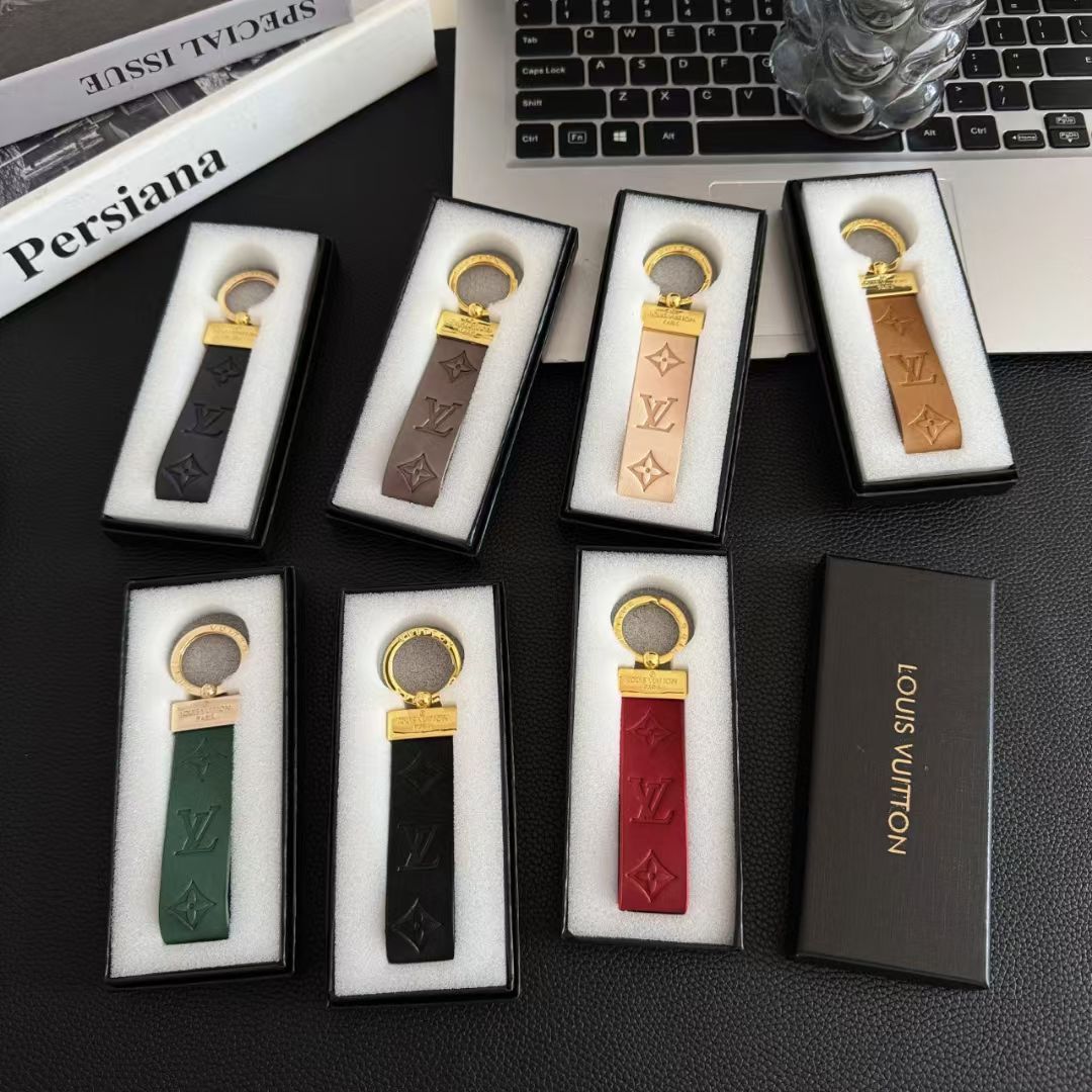 Leather Keychain LV
