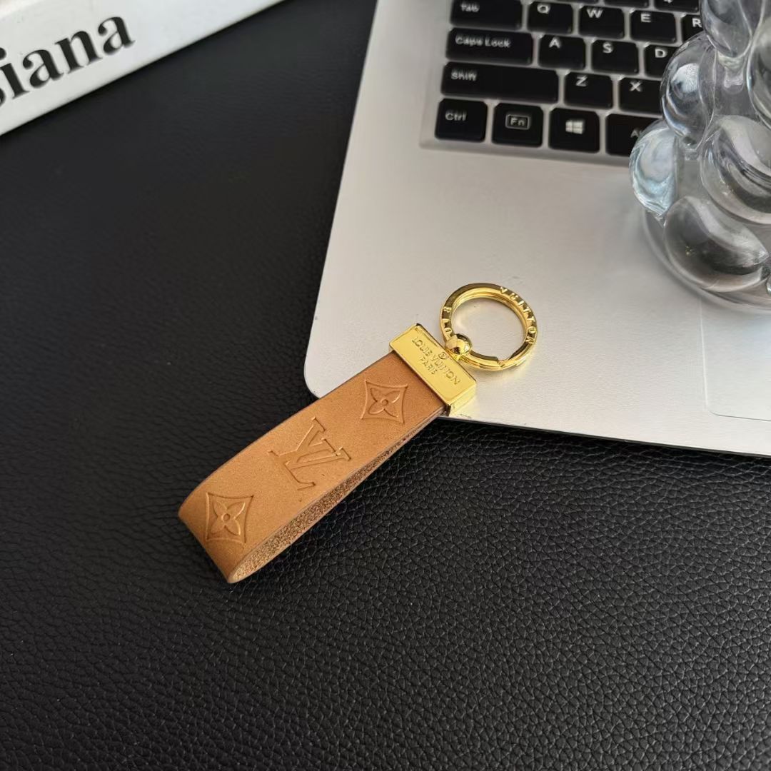 Leather Keychain LV