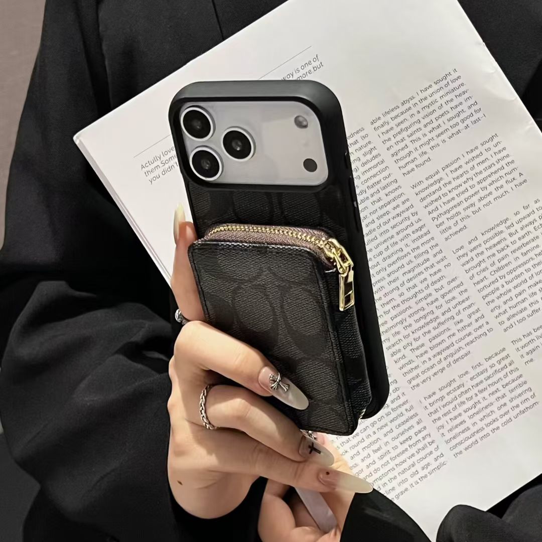 CC iPhone Leather Wallet Case Monogram