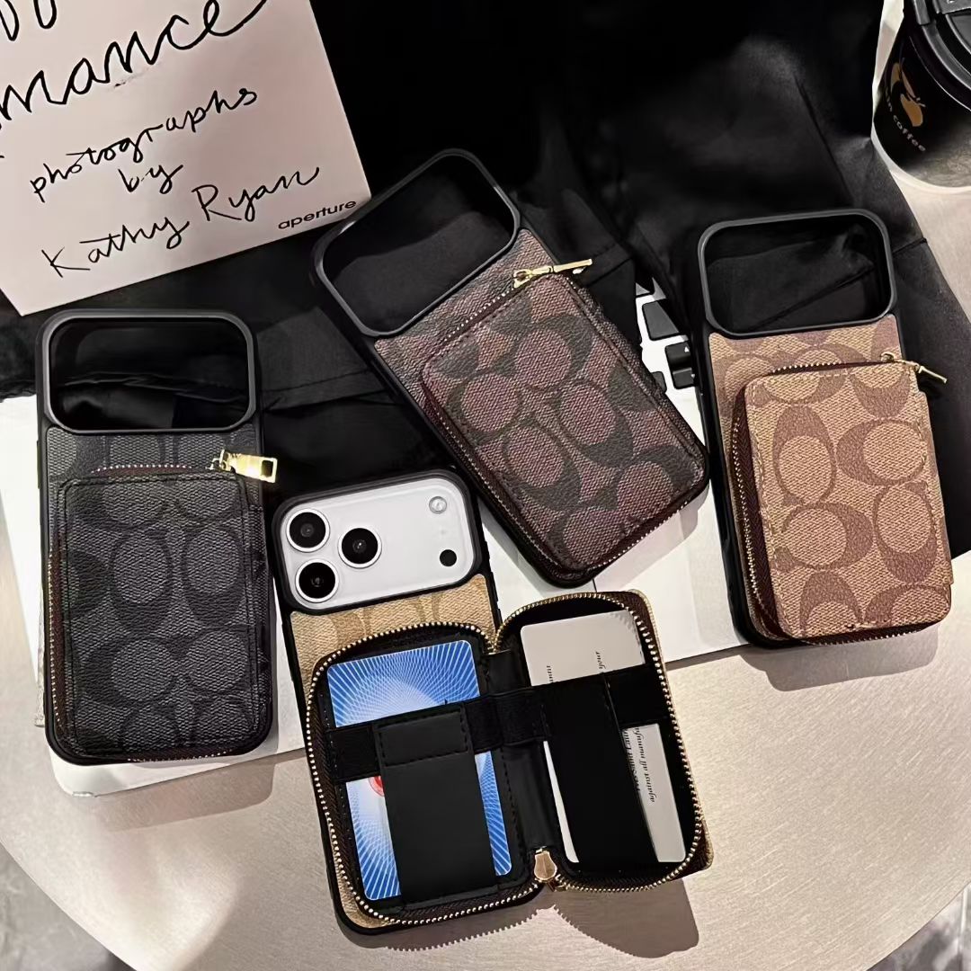 CC iPhone Leather Wallet Case Monogram