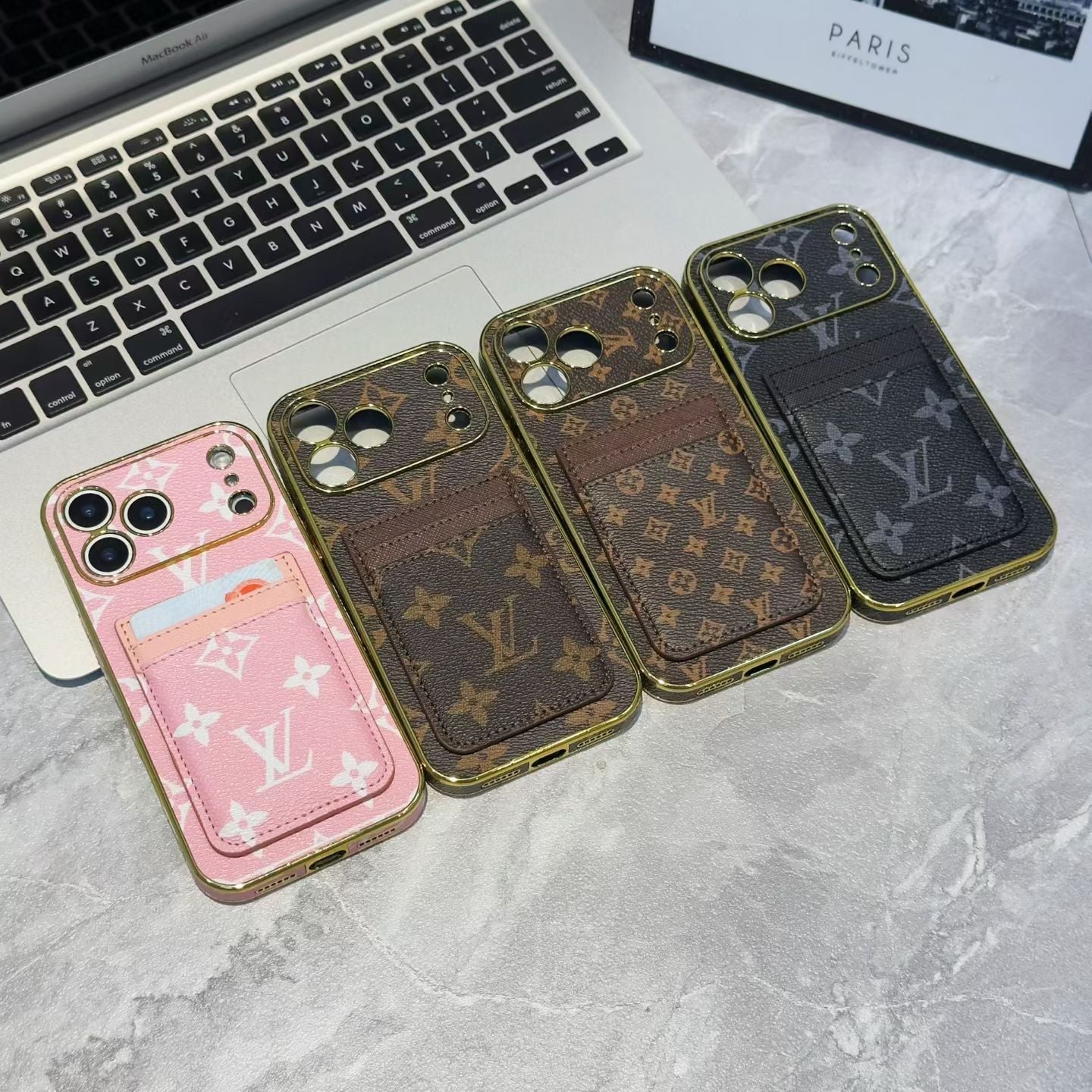 LV Monogram iPhone Case with Card Holder