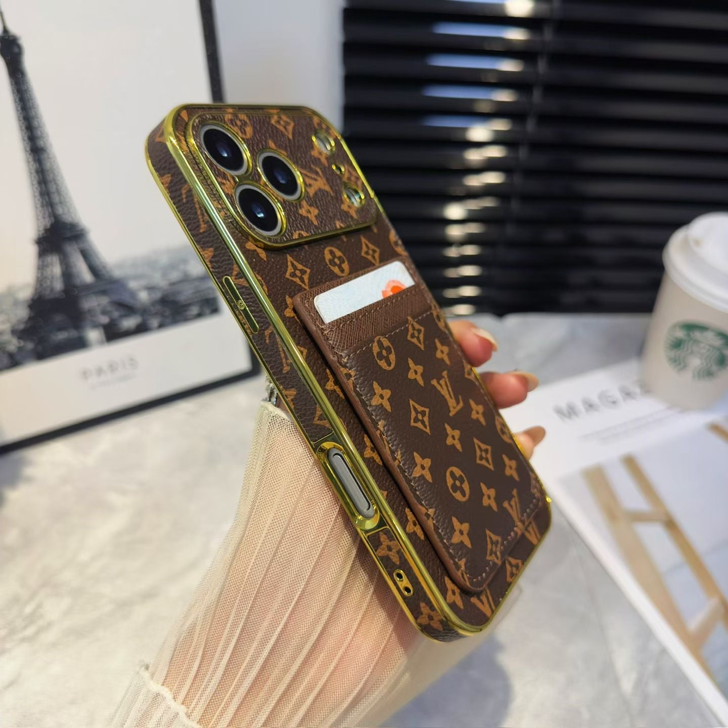 LV Monogram iPhone Case with Card Holder