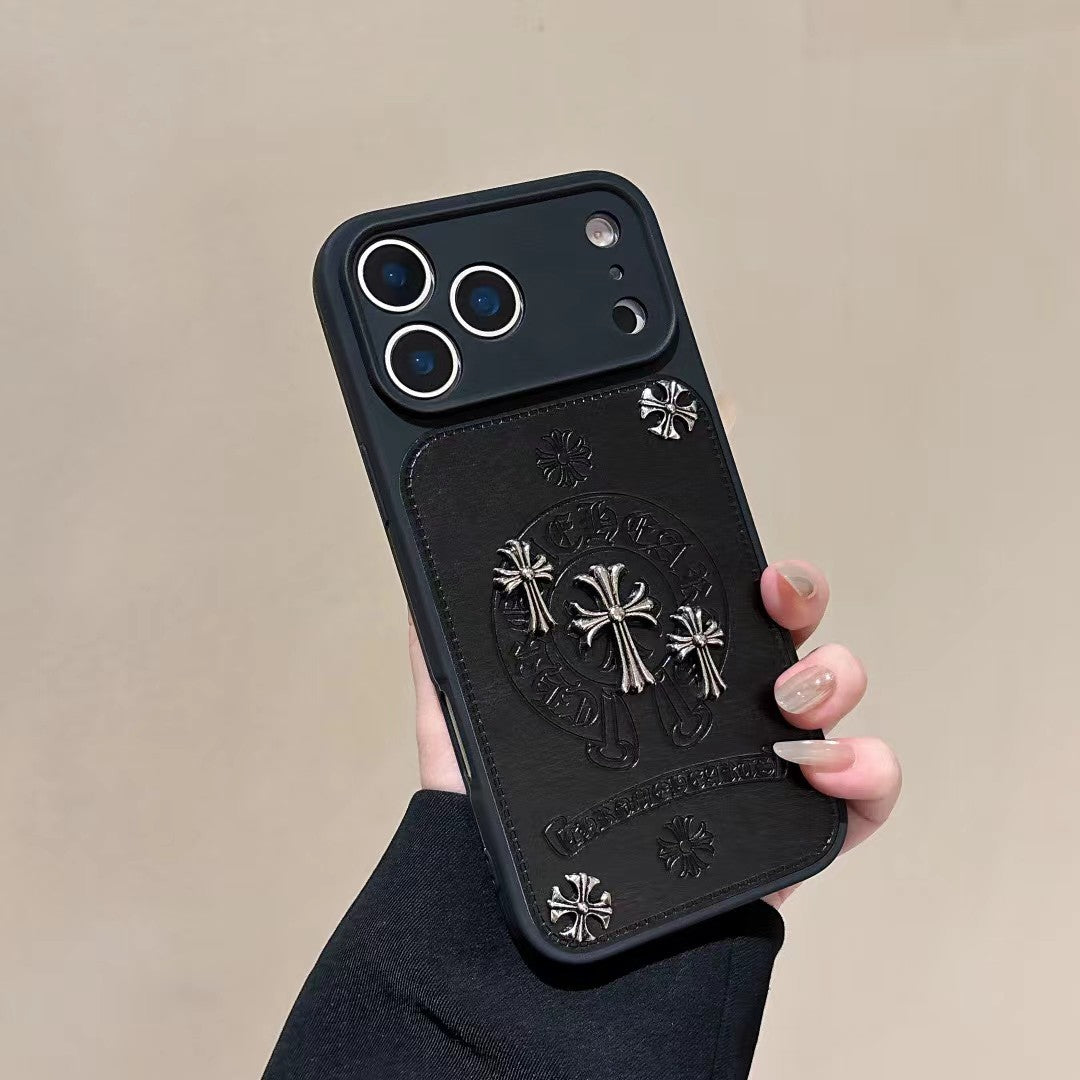 Hearts Black Phone Case - Designer Cross