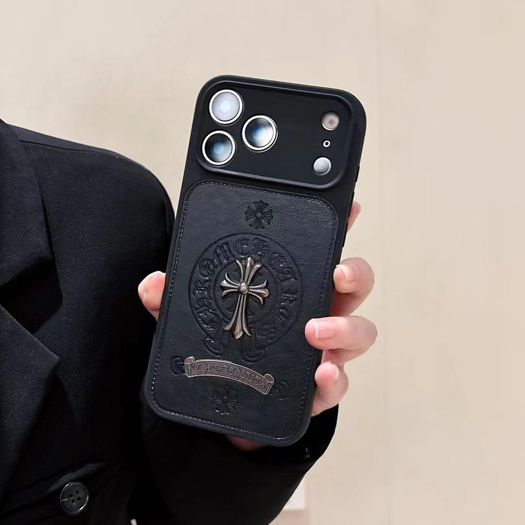 Hearts Black Phone Case - Designer Cross