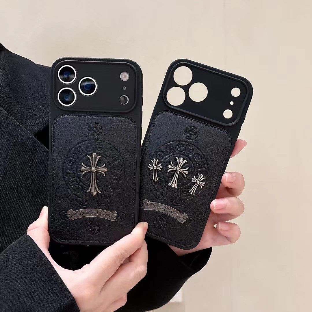 Hearts Black Phone Case - Designer Cross