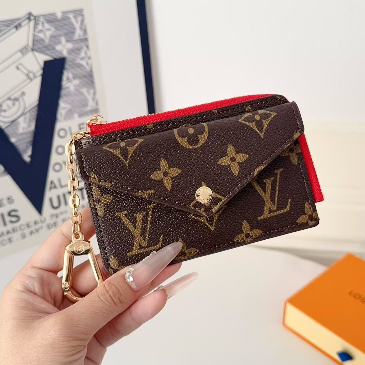 Leather Lv Coin Wallet - Compact Money Holder