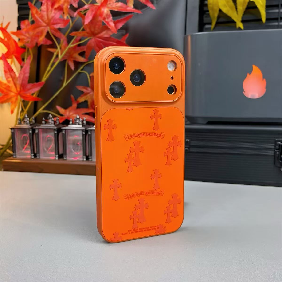 Black Cross Heart iPhone Case - Bold Design