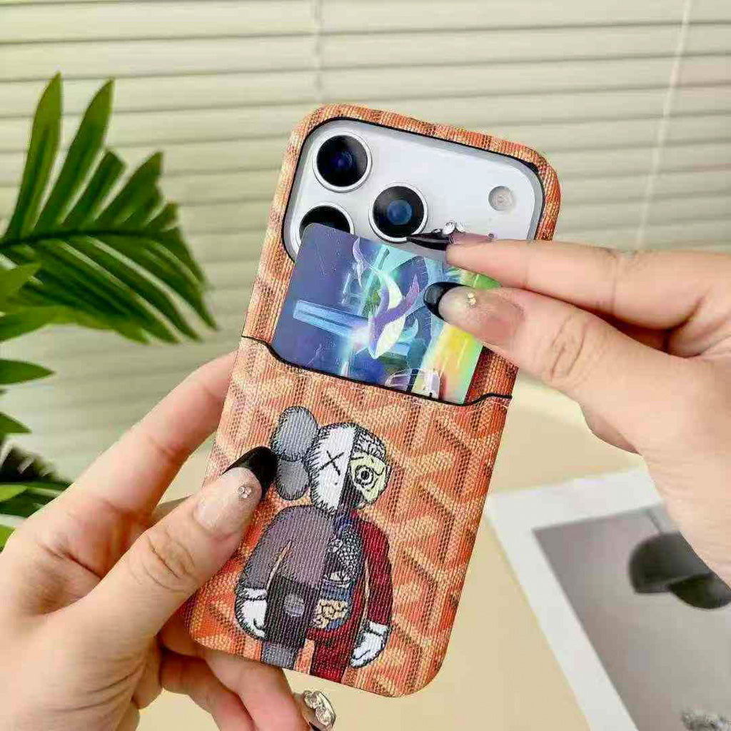 Goyard Phone Case Card Holder for iPhone 13-17 Pro Max