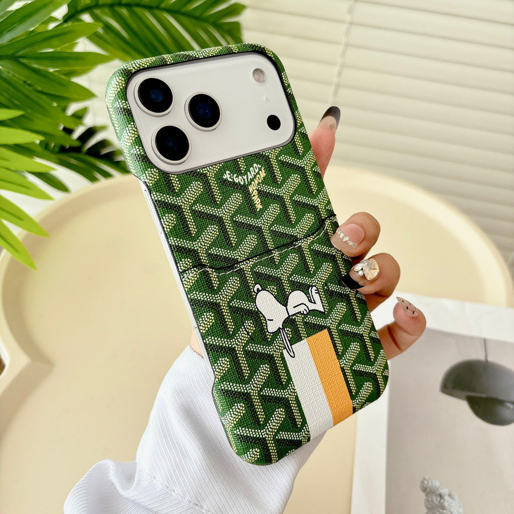 Goyard Phone Case Card Holder for iPhone 13-17 Pro Max