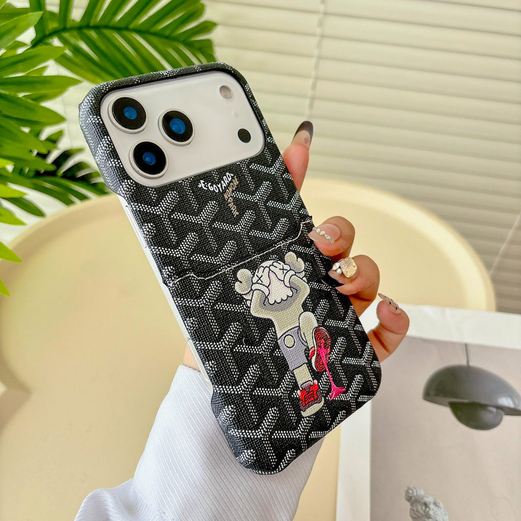 Goyard Phone Case Card Holder for iPhone 13-17 Pro Max