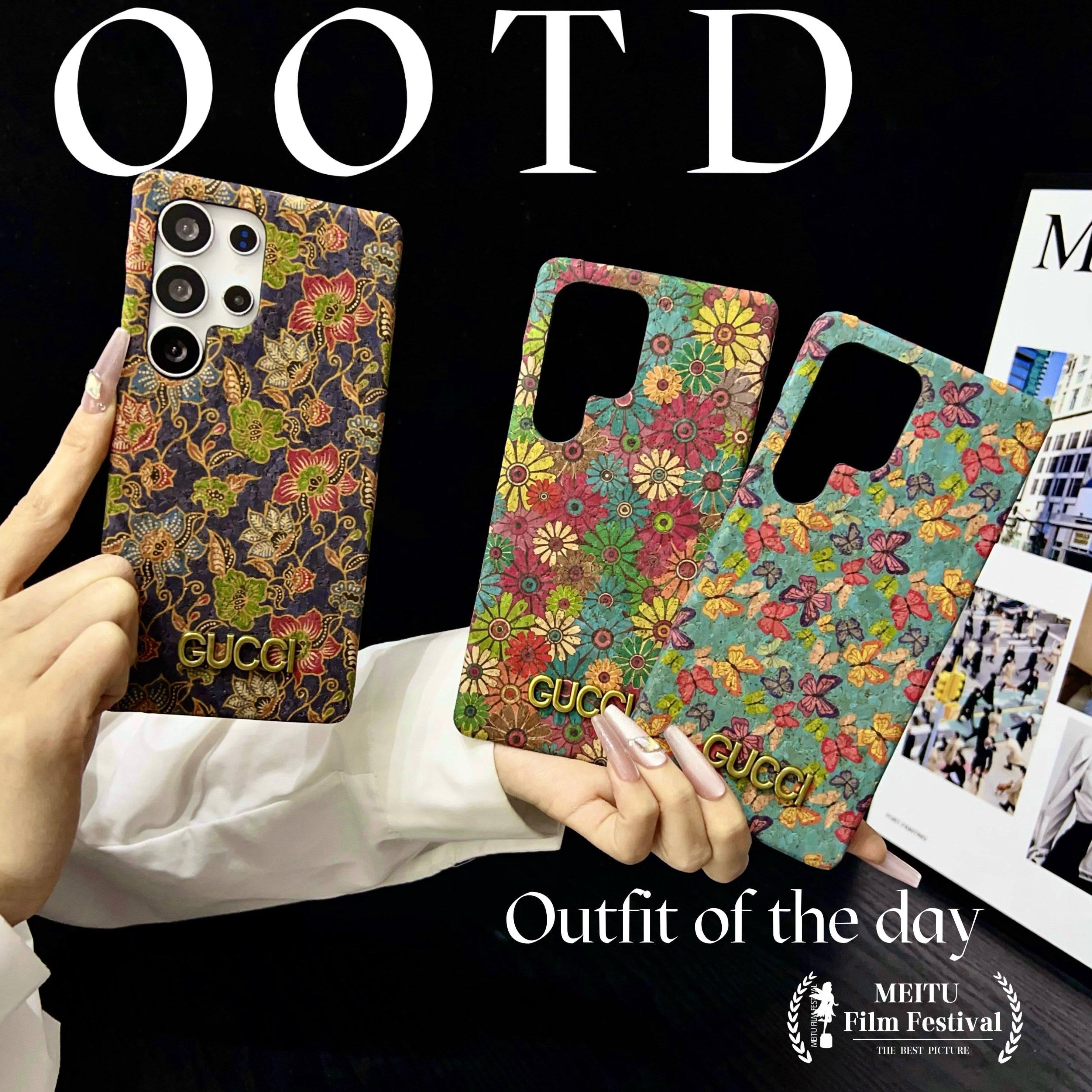 Floral gucci Case - Luxury Design