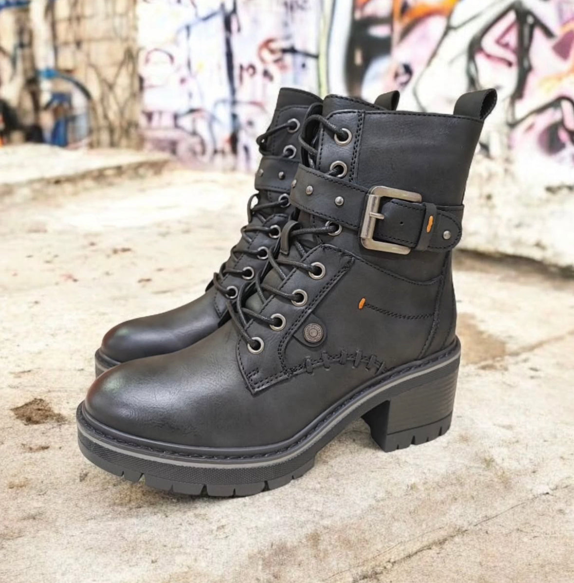Women's Lace-Up Tall Boot - Low Heel Comfort
