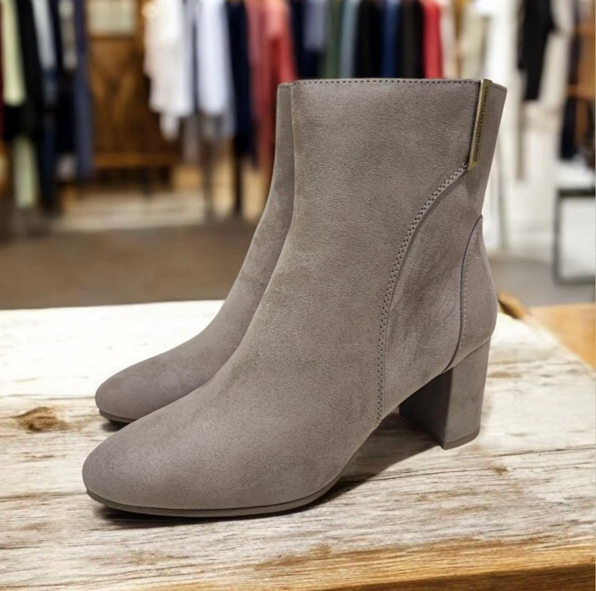 Women's Suede Ankle Boot - Soft Leather Low Boot