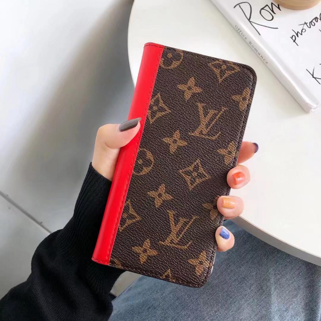 Luxury Monogram Leather Wallet Case With Magnetic Closure For iPhone 12-16 Pro Max