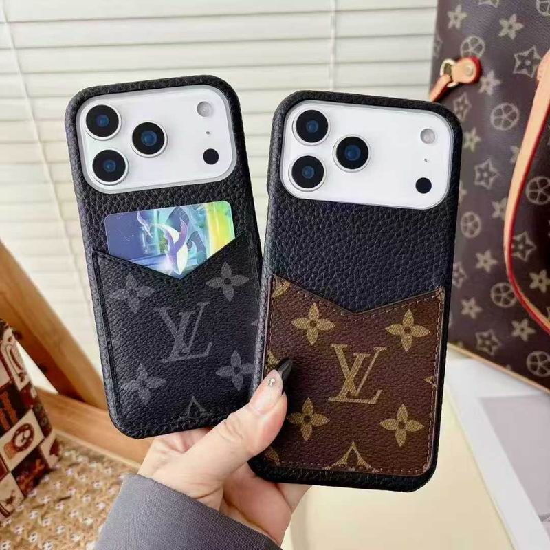 Monogram Card Holder Case for iPhone 12-17 Pro Max