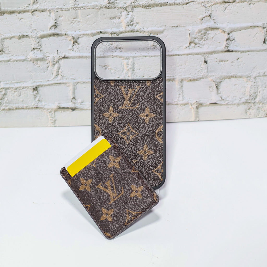 Lv Magsafe Phone Case With Magnet Card Holder For iPhone 17-17 Pro Max