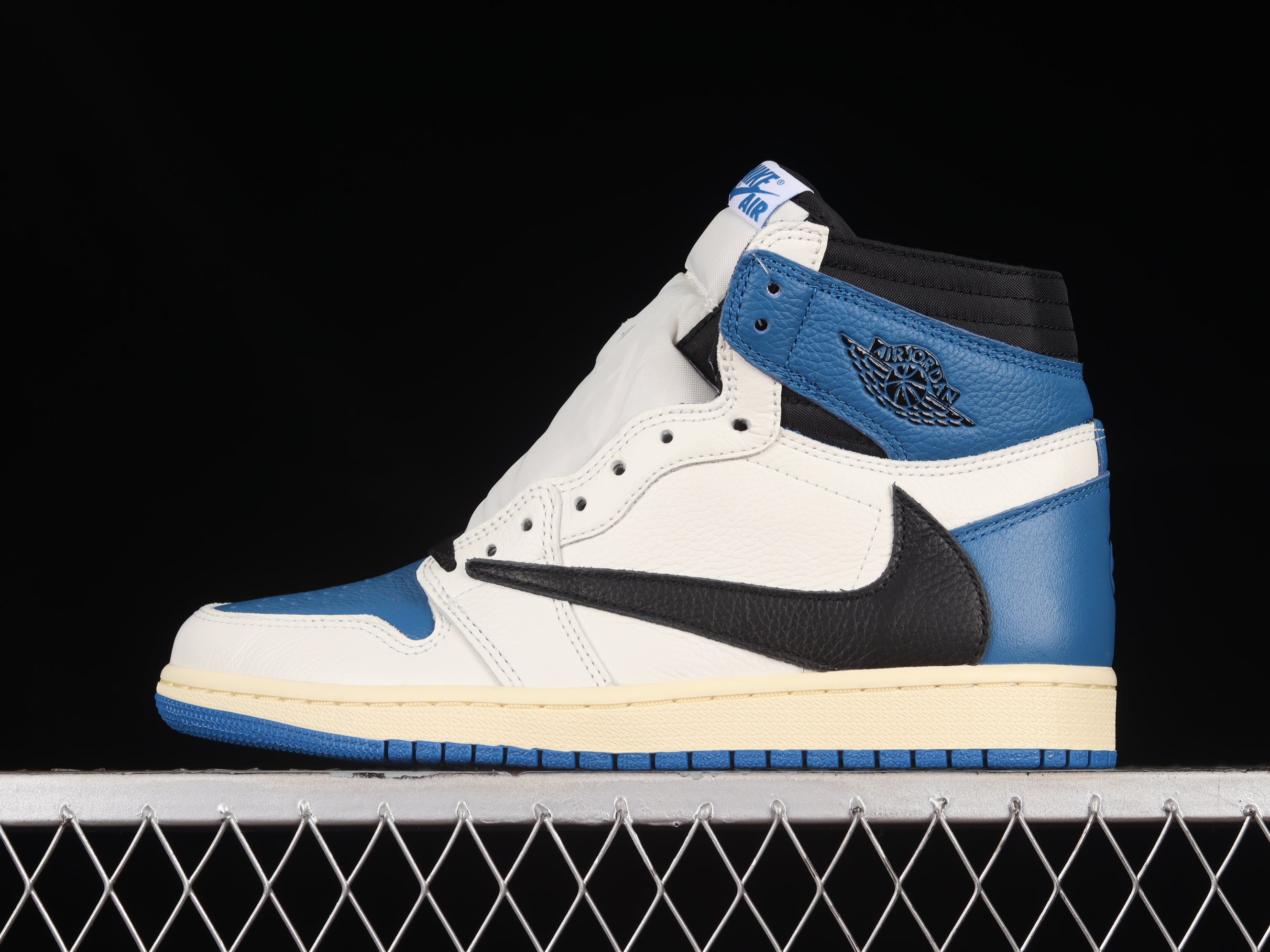 Air Jordan 1 Retro High OG SP Travis Scott x Fragment "Military Blue"