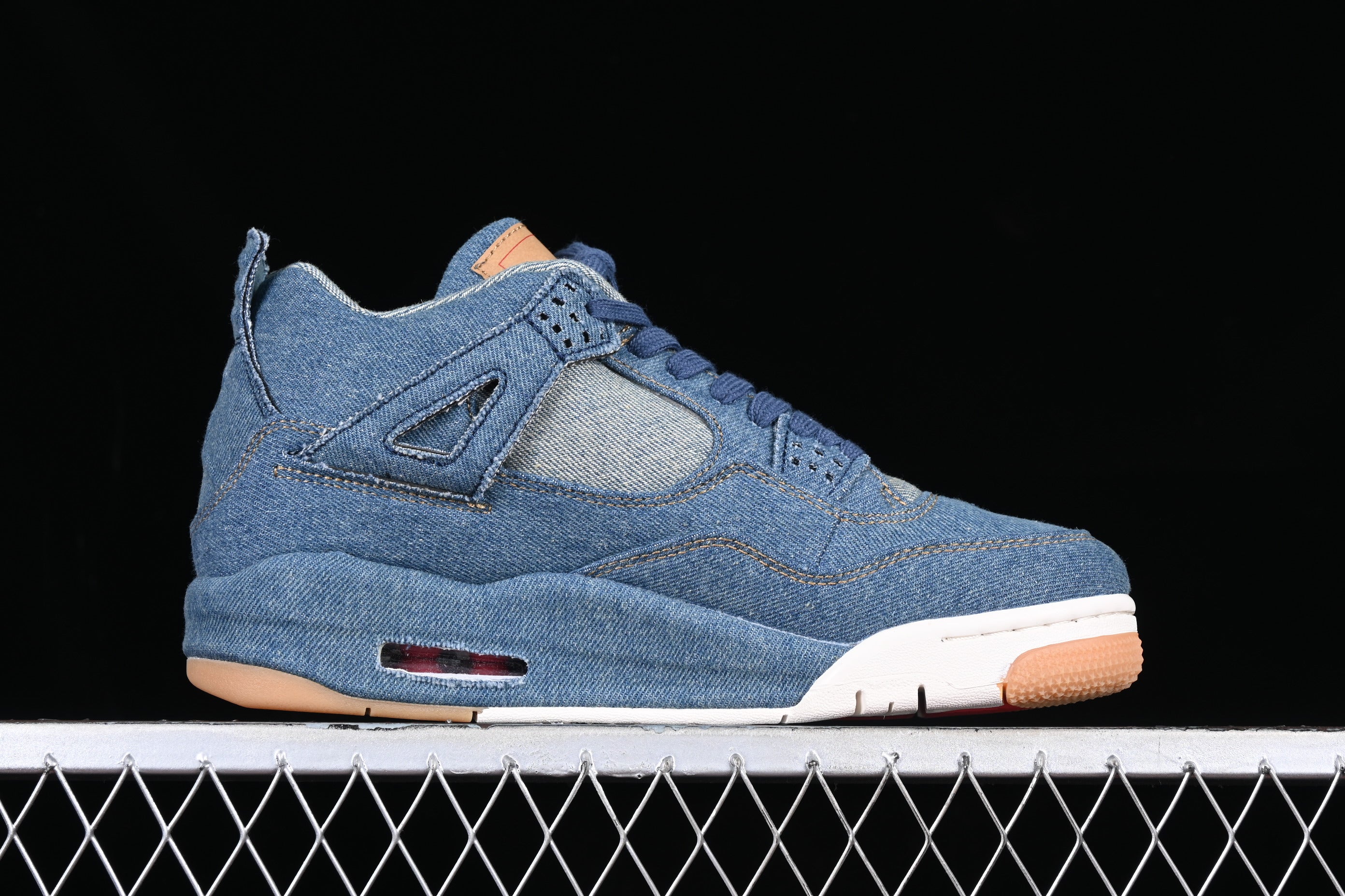 Jordan 4 Levis Denim top view