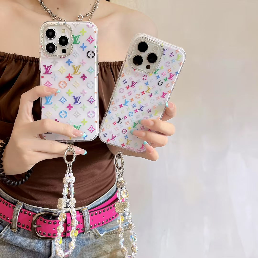 LV Monogram Multicolor iPhone Case with Bracelet