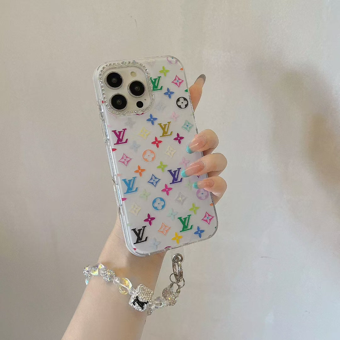 LV Monogram Multicolor iPhone Case with Bracelet