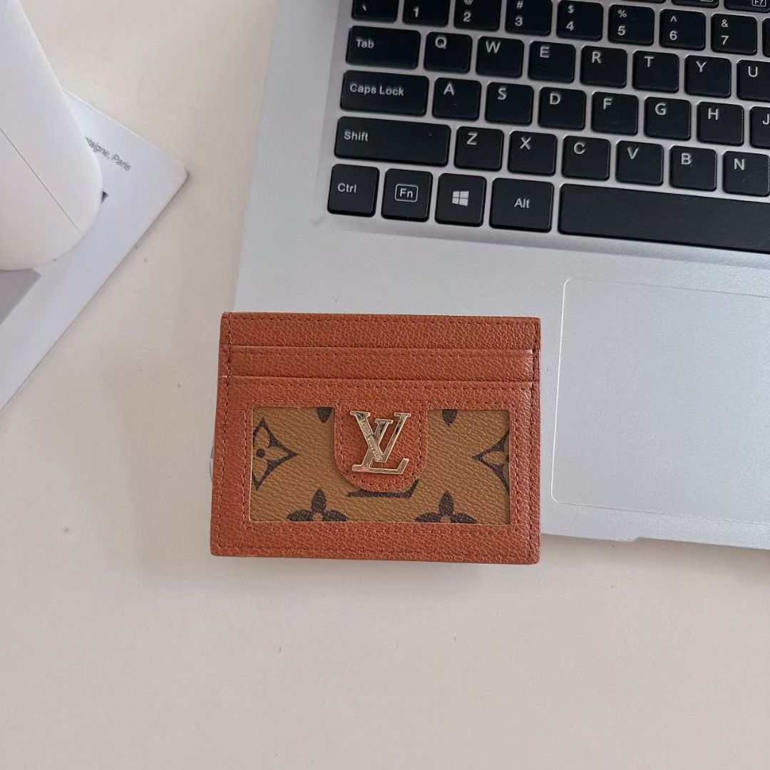 LV Leather Slim Wallet