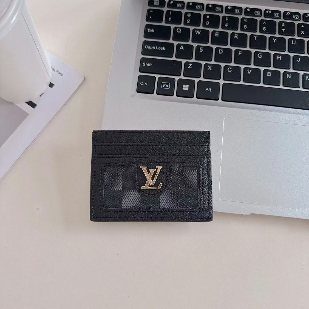 LV Leather Slim Wallet