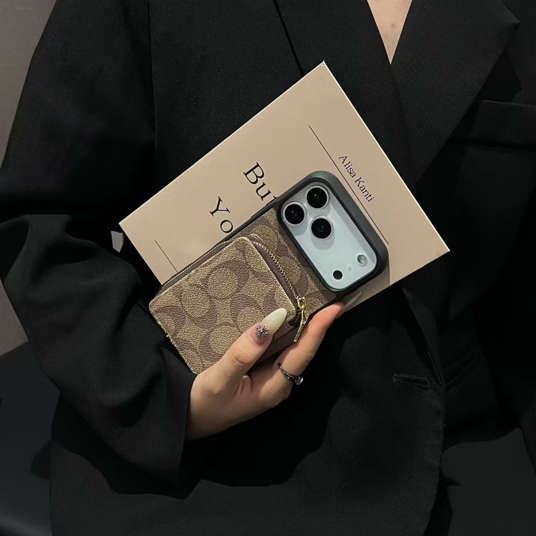 CC iPhone Leather Wallet Case Monogram