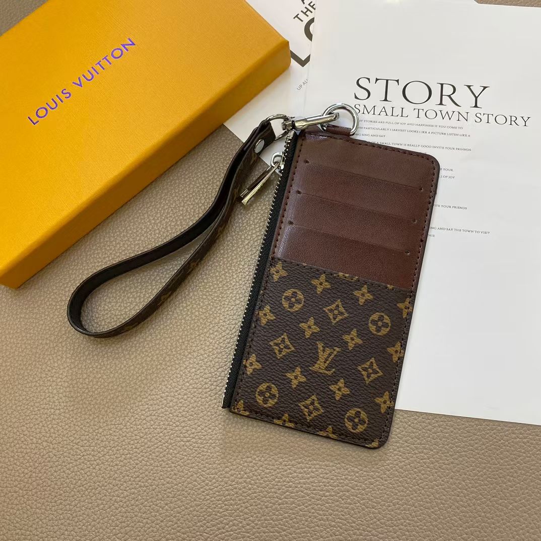LV Monogram iPhone Case with Card Holder - Premium Wallet Case