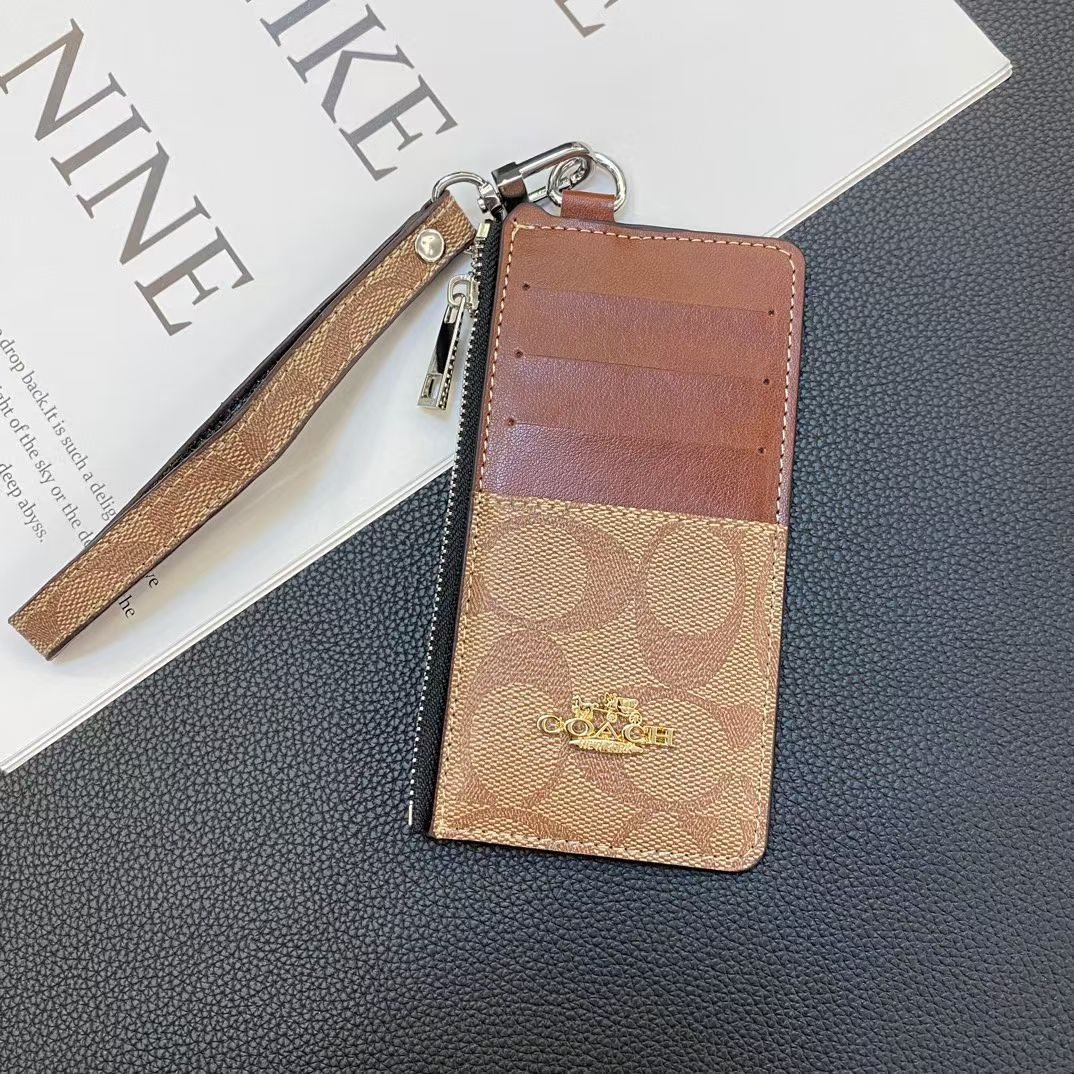 Coach Card Holder - Luxury Leather Credit Card Wallet