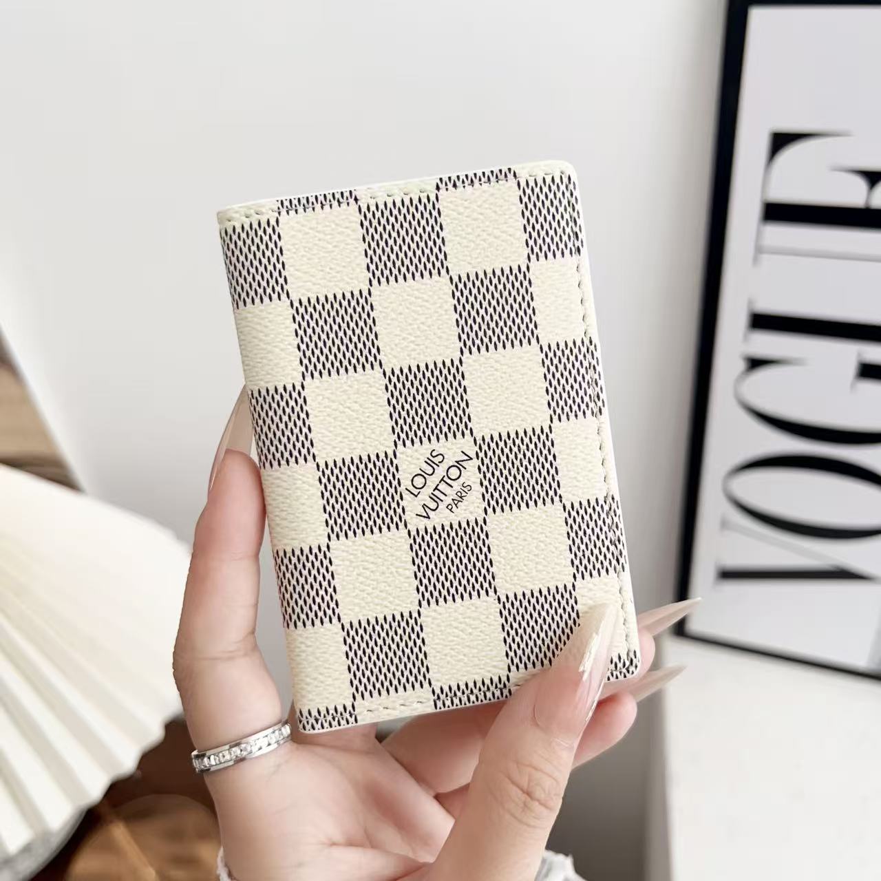 LV Premium Leather Card Holder - Compact Wallet