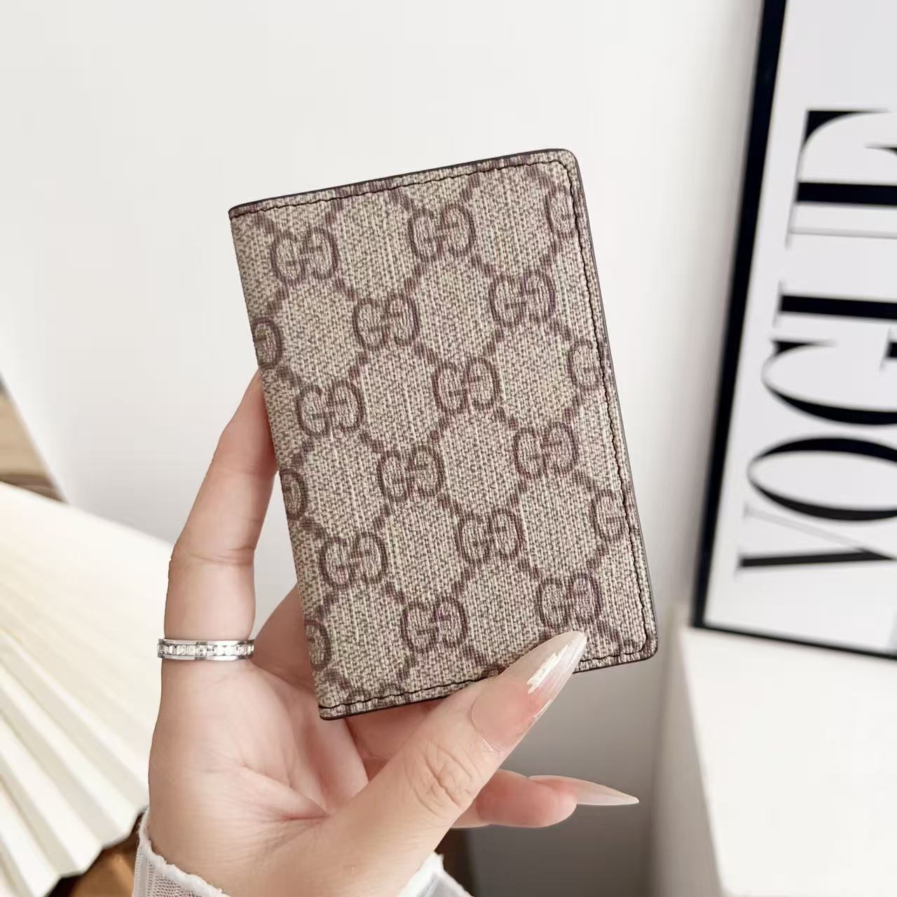 LV Premium Leather Card Holder - Compact Wallet