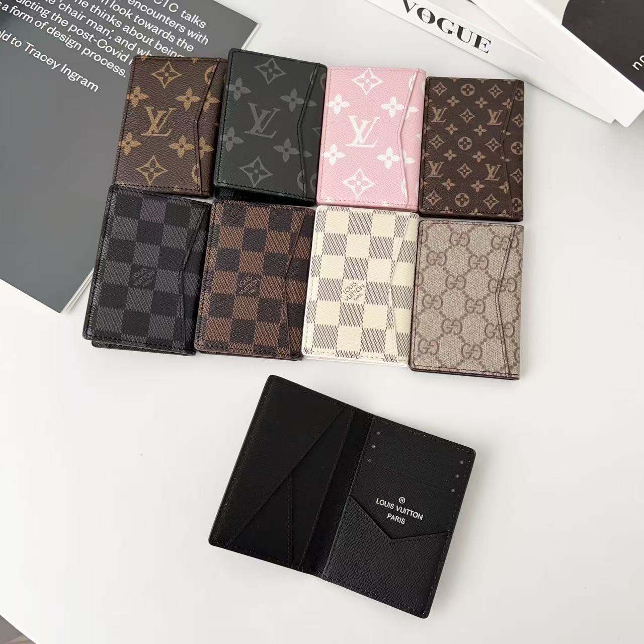 LV Premium Leather Card Holder - Compact Wallet