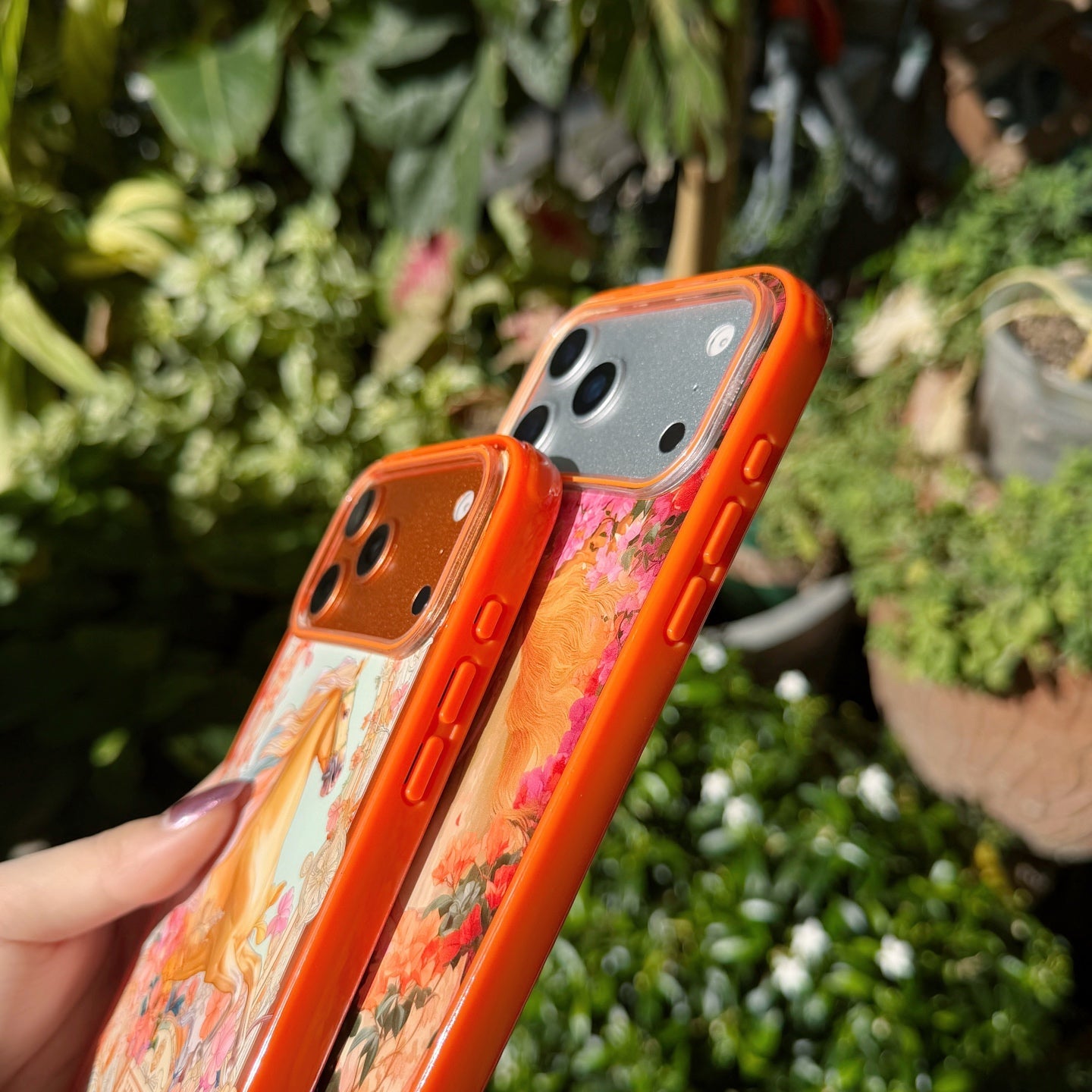Hermès Orange iPhone Case - Fairy Horse Swarovski Luxury