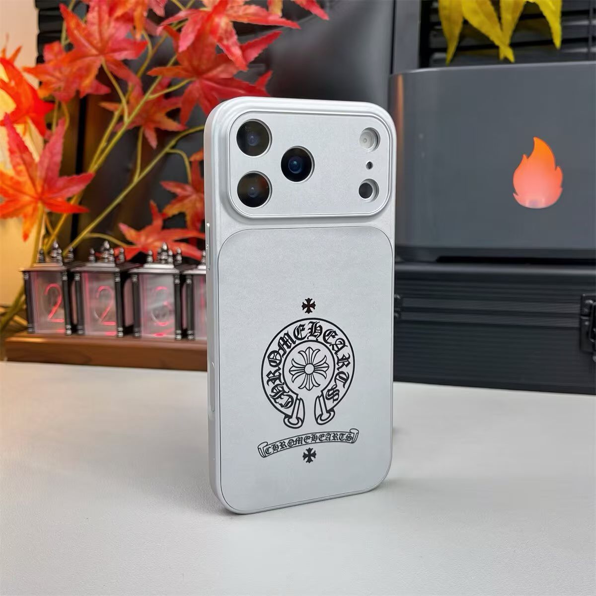 Black Cross Heart iPhone Case - Bold Design