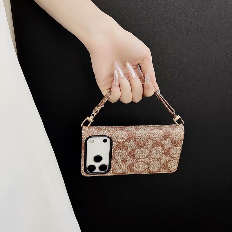 Coach Leather Phone Case Wallet For iPhone 17 Series