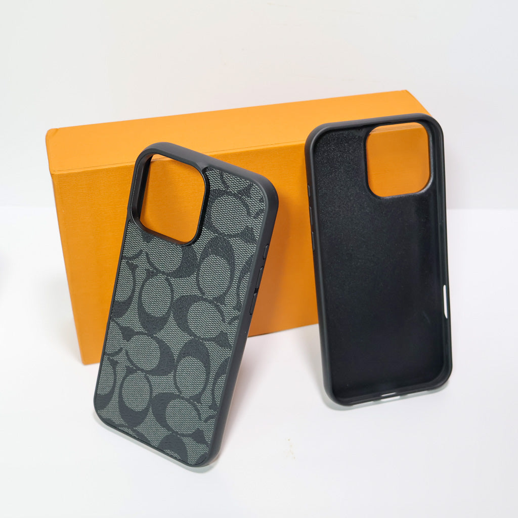 Luxury Coach Style Leather Phone Case For iPhone 12-16 Pro Max