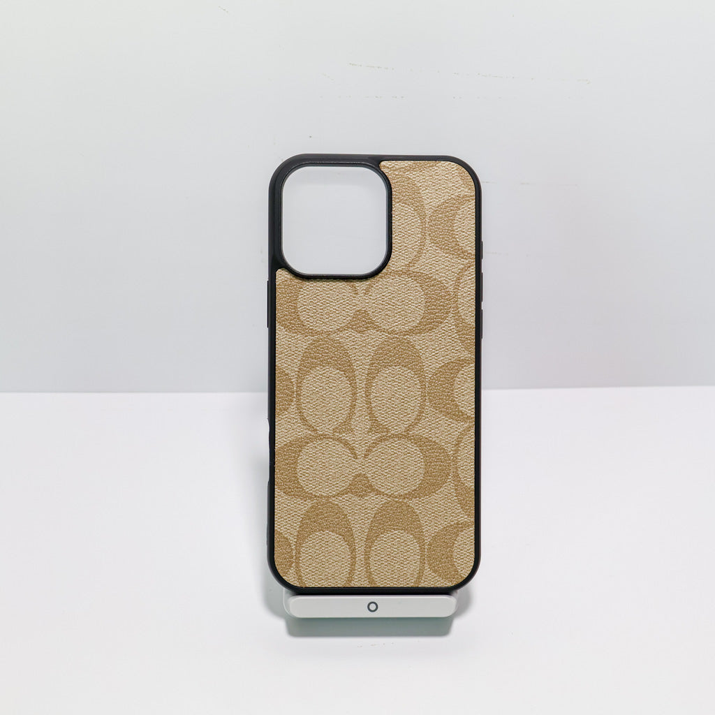 Luxury Coach Style Leather Phone Case For iPhone 12-16 Pro Max