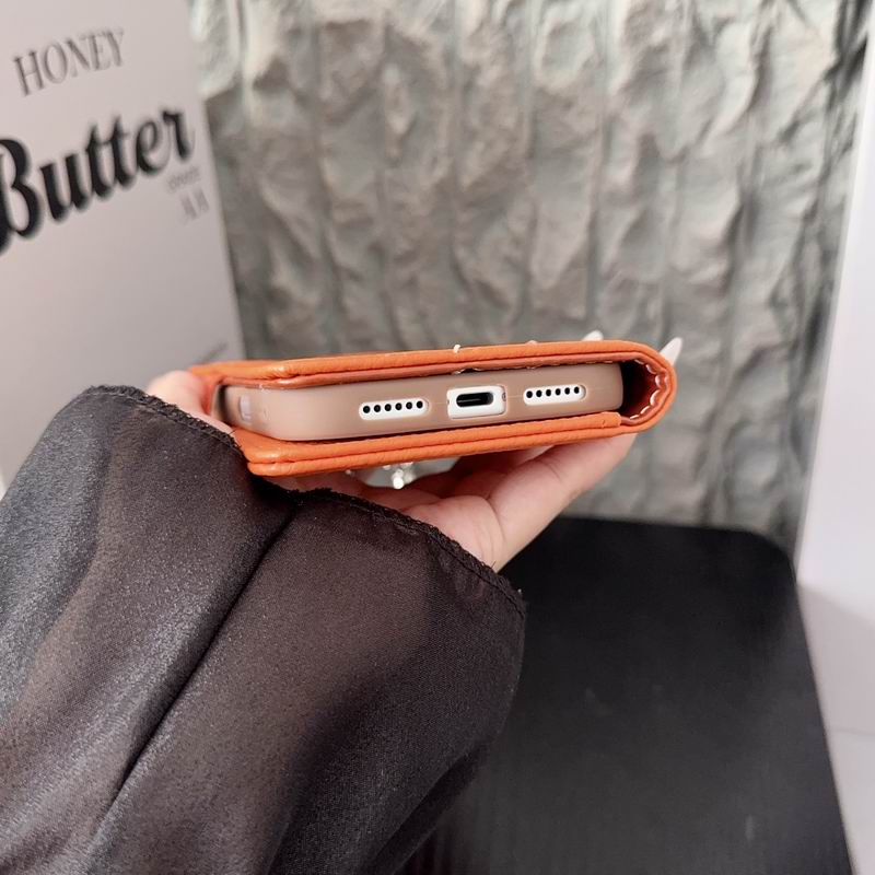 Hermes Folio Wallet Case with Card Holder for iPhone 12-17 Pro Max