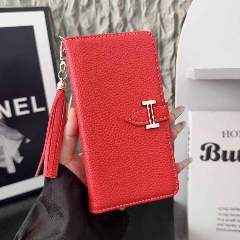 Hermes Folio Wallet Case with Card Holder for iPhone 12-17 Pro Max