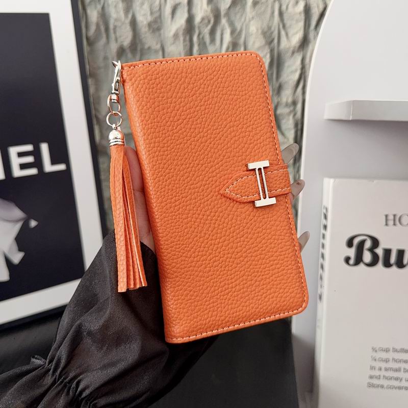 Hermes Folio Wallet Case with Card Holder for iPhone 12-17 Pro Max