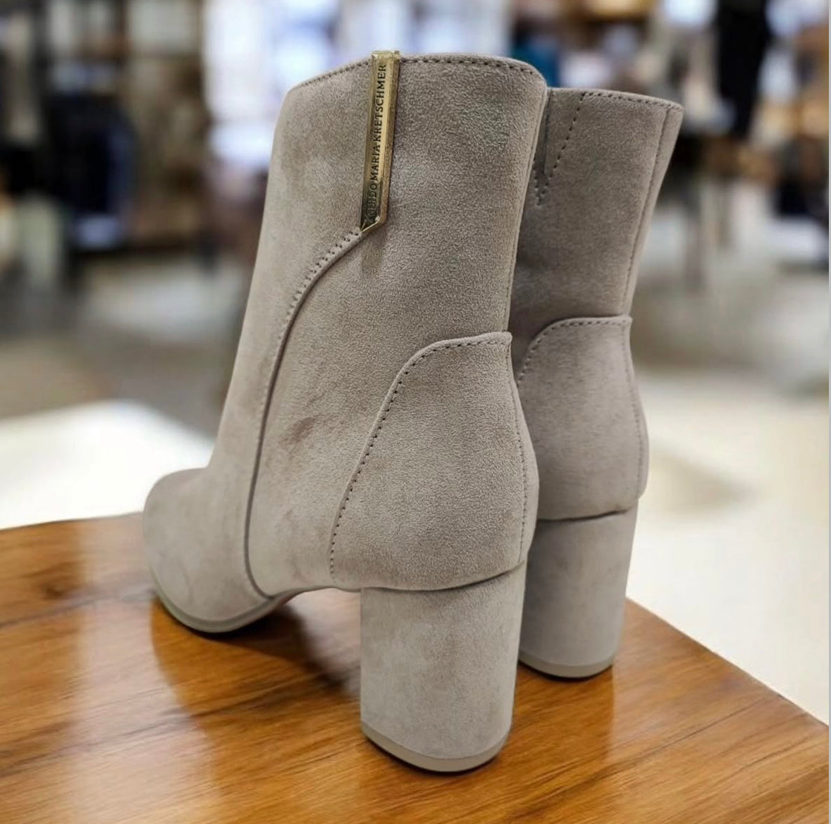 Women's Suede Ankle Boot - Soft Leather Low Boot