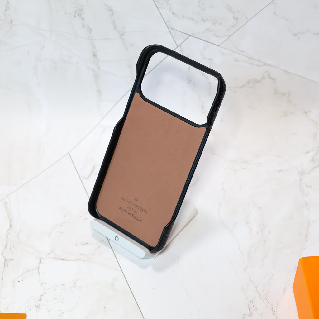 Monogram Card Holder Case for iPhone 12-17 Pro Max