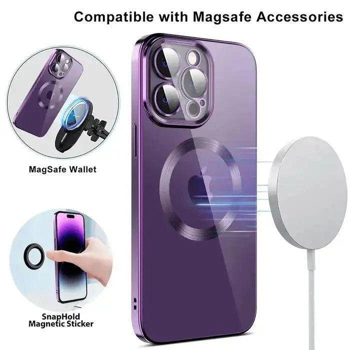 Electroplated Magnetic Case for iPhone 13-15 Pro Max
