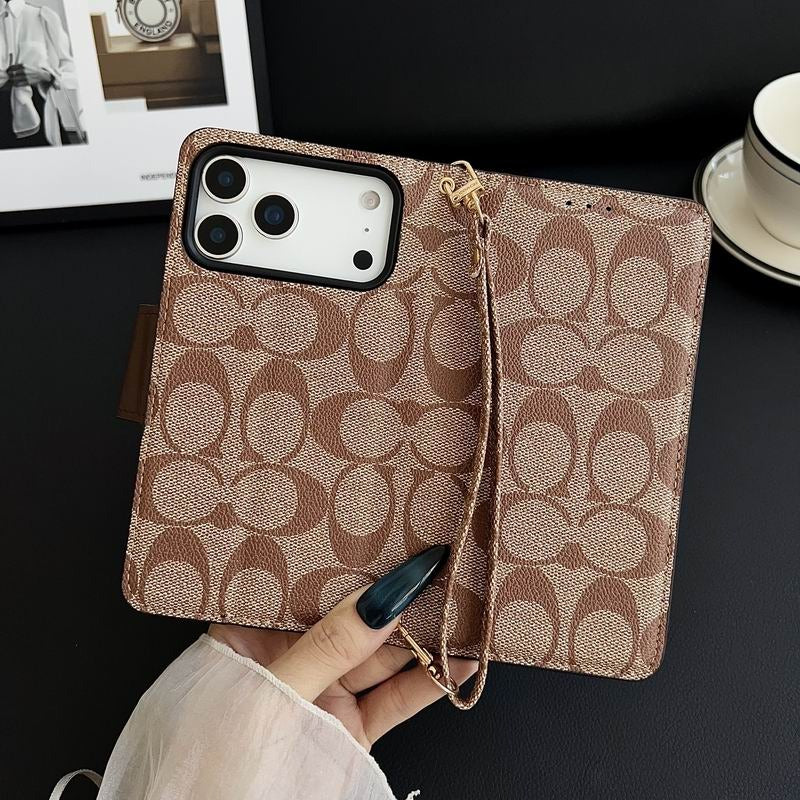 Leather Flip iPhone Case With Card Holder For iPhone 14-17 Pro Max