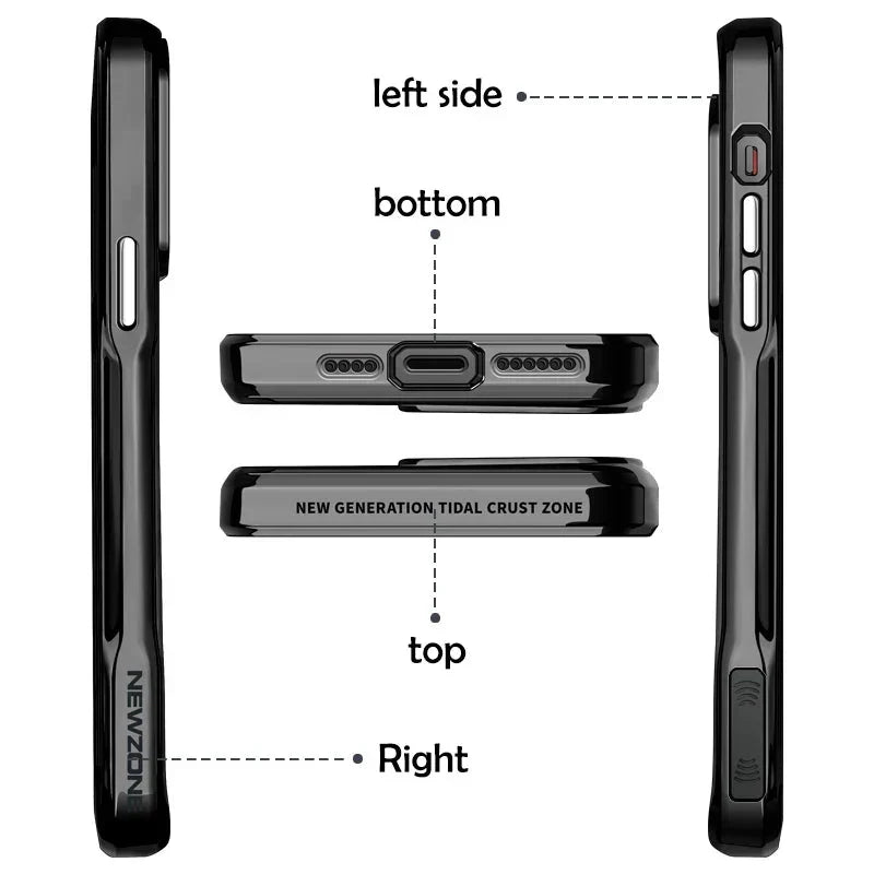 Luxury Electroplated Soft Frame Case for iPhone 13-15 Pro Max